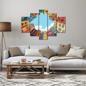 Obraz - Medzi domami (150x105 cm)