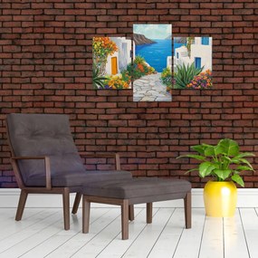 Obraz - Grécka ulička (90x60 cm)