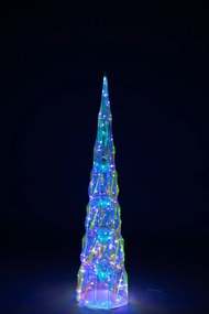 Kúzelná LED dekorácia v tvare stromu Dúhový strieborný J-line L – 30*30*137 cm