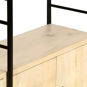 vidaXL 4-poschodová knižnica 80x30x180 cm mangovníkový masív-