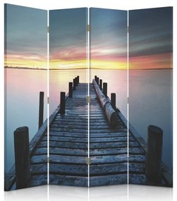 Gario Paraván Prechádzka smerom k západu slnka Rozmery: 145 x 170 cm, Prevedenie: Otočný paraván 360°