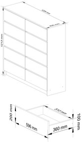 Komoda Kraft 10SZ (dub craft). Vlastná spoľahlivá doprava až k Vám domov. 1117184