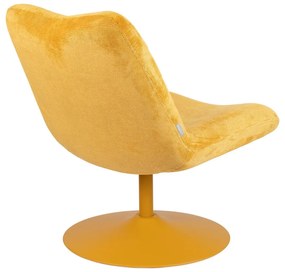 Okrovožlté zamatové kreslo Bubba – Zuiver