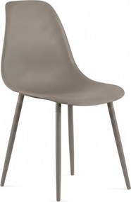 Jedálenská stolička OSAKA plastová, šedohnedá