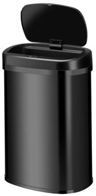 Juskys Štvorcový odpadkový kôš so senzorom - 50 L - čierny