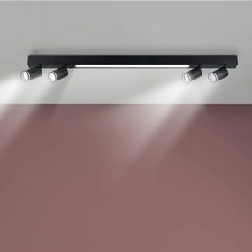 LED Stropné svietidlo PARIS LED/24W/230V + 4xGU10/10W čierna