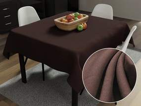Biante Dekoračný štvorcový obrus Rongo RG-015 Tmavo hnedý 140x140 cm