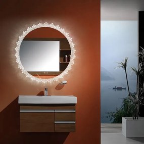 Rea Zrkadlo ⌀80 cm s vyhrievaním a regulovateľným LED osvetlením HOM-02694