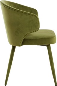 Zelené čalúnené jedálenské kreslá v súprave 2 ks Kosaka – Light &amp; Living