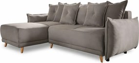 Svetlohnedá menčestrová rozkladacia rohová pohovka (variabilná) Lazy Lukka – Miuform