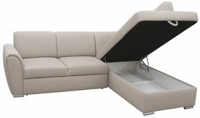 Rohová rozkladacia sedačka DORIS P - biela