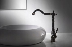 Rea Bona Old, vysoká umývadlová batéria, čierna matná, REA-B0183