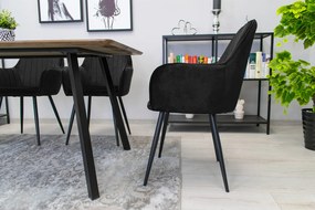 Dekorstudio Zamatové jedálenské kreslo LUGO - čierne