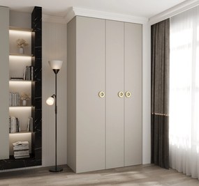 Šatníková skriňa 120 cm Carmela 40-1 (kašmír + zlatá). Akcia -20%. Vlastná spoľahlivá doprava až k Vám domov. 1126512