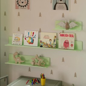 Poličky na stenu JOANNE 1200 mm, Fresh Style: pastelovo zelená