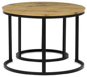 Autronic BONTEC Konferenčný stolík 70x70x51cm, mdf, divoký dub, CT-X7122 OAK Farba: Hnedá