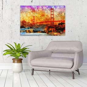 Obraz - Golden Gate, San Francisco, Kalifornia (90x60 cm)
