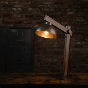 Stolná lampa OSLO 1xE27/15W/230V orech/hnedá