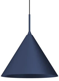 Závesné svietidlo Capital, 1x tmavomodré kovové tienidlo, (fi 32cm), db