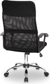 ModernHome Kancelárska otočná stolička so sieťovaným operadlom čierna