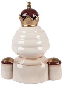 Béžová keramická dekorácia Luskáčik Nutcracker - 17*12*23 cm