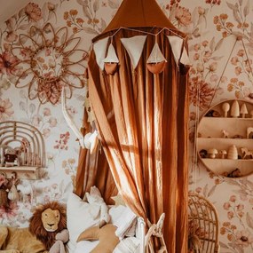 Tapeta jesenná lúka biela 280x100 cm