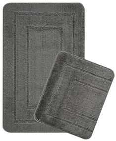 Antracitové kúpeľňové predložky v súprave 2 ks 50x80 cm Cerceve – Foutastic