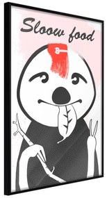 Artgeist Plagát - Sloth Trendsetter [Poster] Veľkosť: 20x30, Verzia: Čierny rám s passe-partout