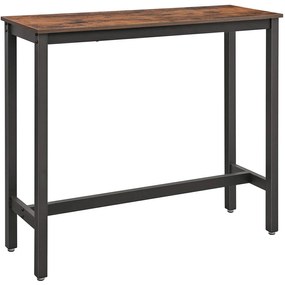 Barový stôl, 120 x 40 x 100 cm, vintage hnedý a čierny | VASAGLE