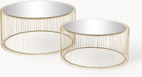 Konferenčné stolíky so sklenenou doskou Wire, 2 ks