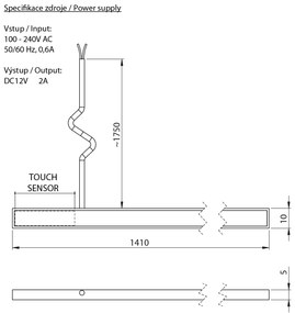 Sapho Sapho, LOREA LED pásik 141 cm, 1,4W, teplá biela, LED140