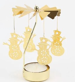 DECOLED Andělské zvonění, 8 x 13 cm, sněhuláci, zlaté