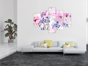 Obraz - Akvarelová lúka (150x105 cm)