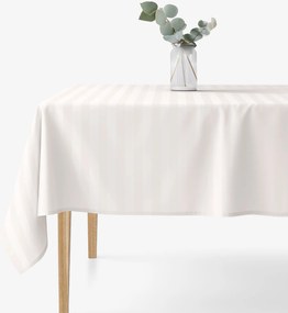 Goldea hranatý damaškový obrus - smotanové prúžky so saténovým leskom 100 x 100 cm