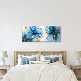 Obraz - Kvetinová, atramentová maľba (120x50 cm)