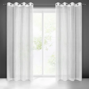 ZÁCLONA NA KRÚŽKOCH GRACE 140X250 CM BIELA
