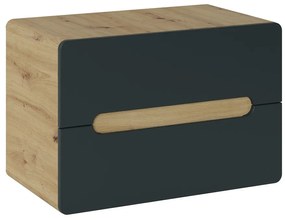 Umývadlová skrinka Aruba 829 2S dub craft zlatý/čierny mat