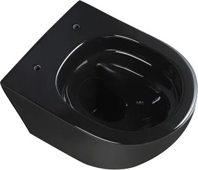 BPS-koupelny Závesná WC misa so SoftClose sedadlom HYD-4770, čierna