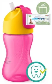 Philips AVENT Hrnček 300 ml Bendy s ohybnou slamkou dievča+WW Soapberry 60ks
