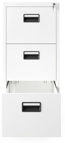 Kovová kartotéka, 3 zásuvky SARA V3, 460 x 1020 x 620 mm, biela