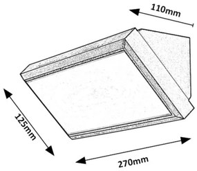 Rabalux 7282 - LED Vonkajšie nástenné svietidlo RAPLA LED/12W/230V IP54