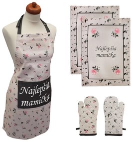 Home Elements Set zástera, chňapka, 2 utierky Najlepšia mamička (SK)