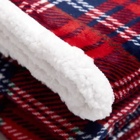 Deka MANTA kockovaná, červená 864778