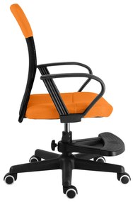 Detská stolička Neoseat MONKEY s podnožou — látka, čierna / oranžová