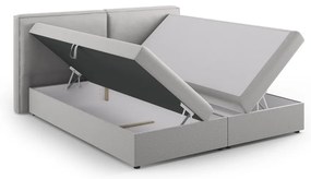 Svetlosivá boxspring posteľ s úložným priestorom 180x200 cm Arendal – Cosmopolitan Design