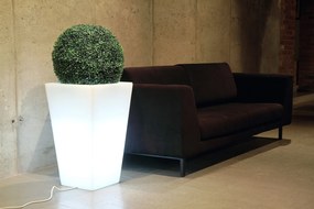 MONUMO Dizajnový kvetináč MONUMO SLIM - s osvetlením biely