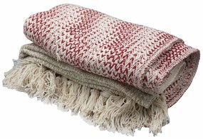 Boho Pohodlný Prehoz - 125 x 150 cm - Rubínová Dvojfarebná 1 ks