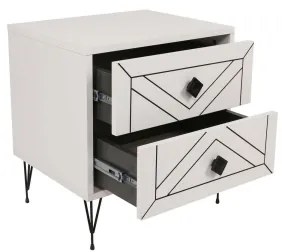 Nočný stolík LUNA 50x55 cm biela