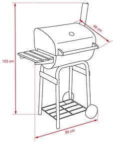 Multifunkčný gril s udiarňou Avenberg BBQ KANSAS