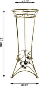 STOJAN NA KVETINÁČ SIBYL 72X28 CM ZLATÁ